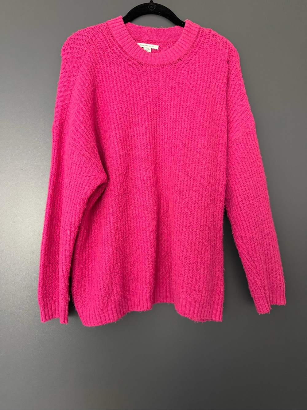 American Eagle Outfitters Hot Pink Crewneck Sweater